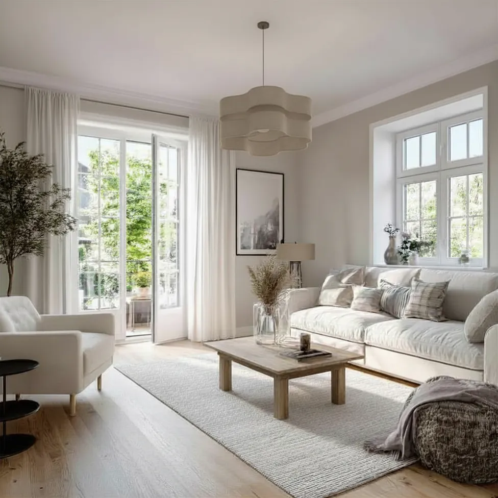 Salon w beżach i brązach